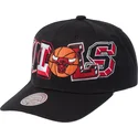 petten-gebogen-zwart-snapback-hyper-type-pro-van-chicago-bulls-nba-van-mitchell-ness