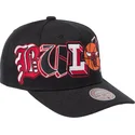 petten-gebogen-zwart-snapback-hyper-type-pro-van-chicago-bulls-nba-van-mitchell-ness