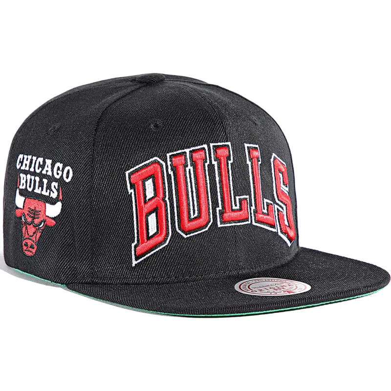 mitchell-ness-flat-brim-triple-play-chicago-bulls-nba-black-snapback-cap