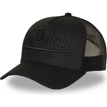 Petten gebogen zwart snapback van Von Dutch
