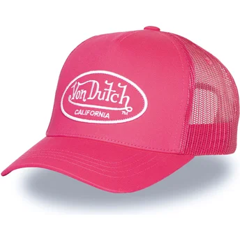 Petten gebogen roze snapback LOF B46 van Von Dutch
