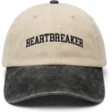 gorra-curva-beige-y-negra-ajustable-heartbreaker-de-pica-pica