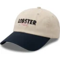 pica-pica-curved-brim-lobster-slut-beige-and-navy-blue-adjustable-cap