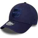 cappellino-curvo-blu-marino-snapback-per-bambino-9forty-m-crown-graphic-di-fc-barcelona-laliga-di-new-era
