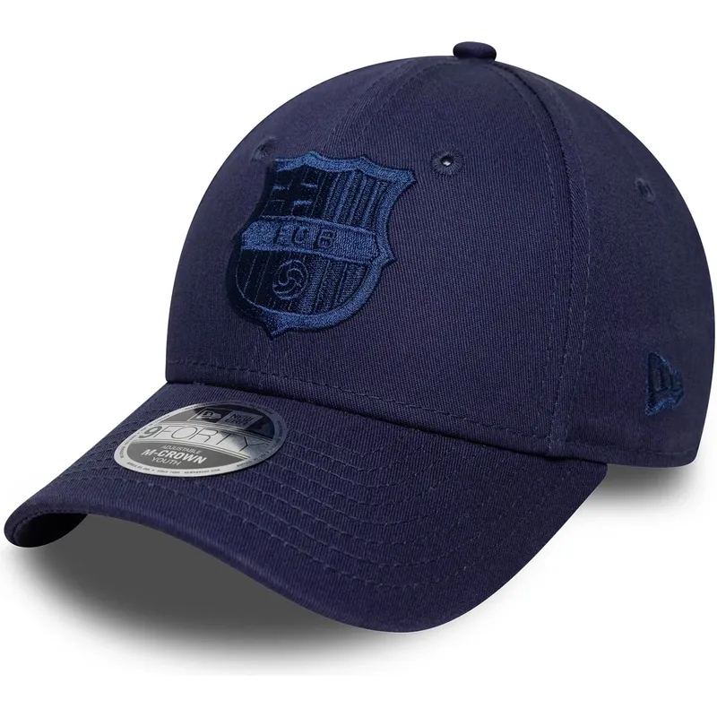 cappellino-curvo-blu-marino-snapback-per-bambino-9forty-m-crown-graphic-di-fc-barcelona-laliga-di-new-era