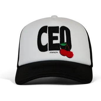 Petten gebogen zwart snapback van Pica Pica