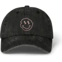 gorra-curva-negra-ajustable-smiley-washed-de-pica-pica