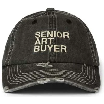 Cappellino curvo nero regolabile Senior Art Buyer Washed di Pica Pica