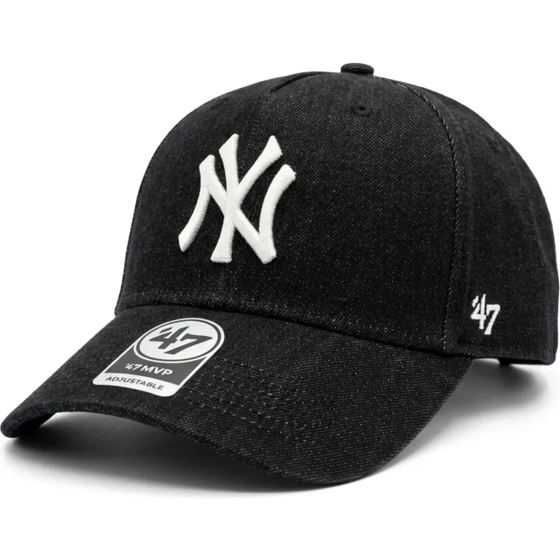 svart-bojd-keps-snapback-mvp-dt-denim-fran-new-york-yankees-mlb-av-47-brand