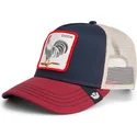 cappellino-trucker-blu-marino-gallo-all-american-rooster-di-goorin-bros