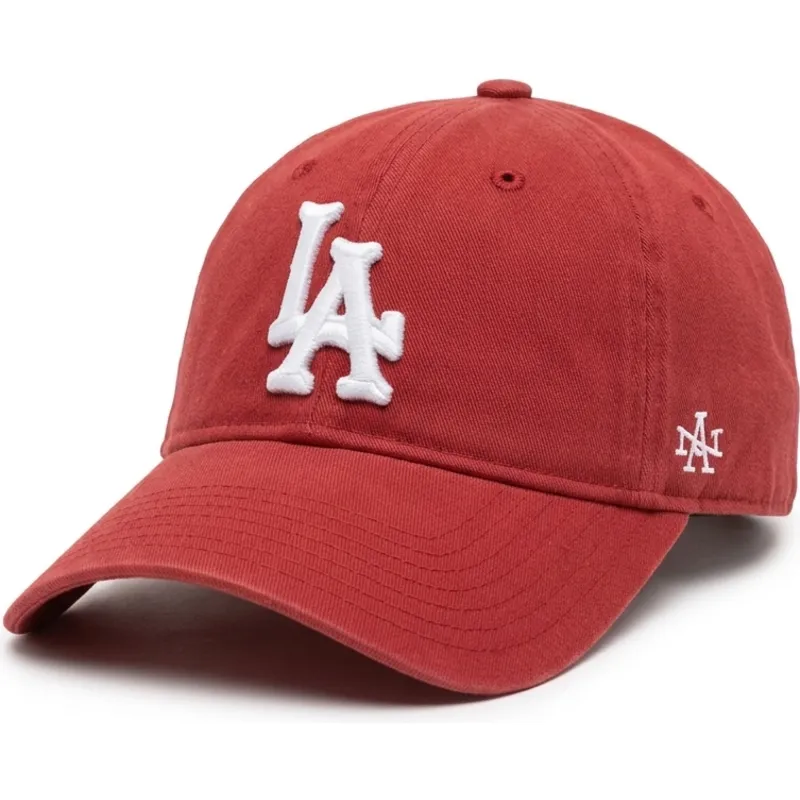 cappellino-curvo-rosso-regolabile-archive-dei-los-angeles-dodgers-mlb-di-american-needle