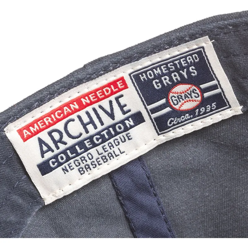 cappellino-curvo-nero-regolabile-archive-di-homestead-grays-mlb-di-american-needle