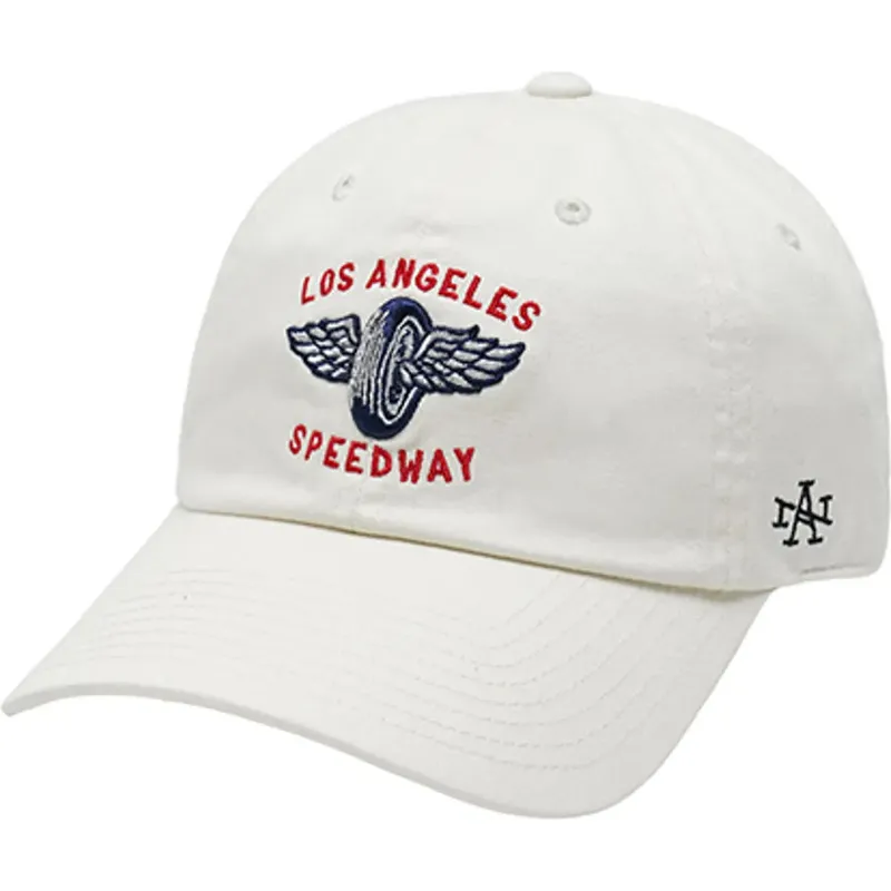 american-needle-curved-brim-los-angeles-speedway-ballpark-beige-adjustable-cap
