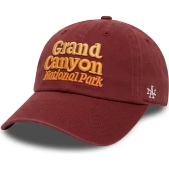 Petten gebogen rood verstelbare band Ballpark Grand Canyon National Park van American Needle