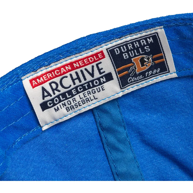 petten-gebogen-blauw-verstelbare-band-archive-van-durham-bulls-milb-van-american-needle
