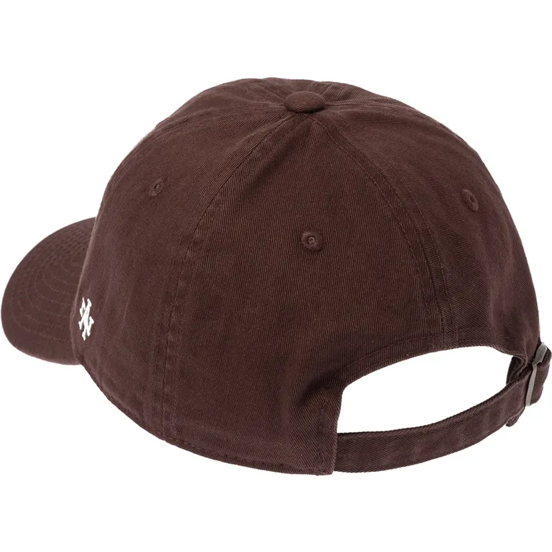 cappellino-curvo-marrone-regolabile-twin-palms-village-ballpark-di-american-needle