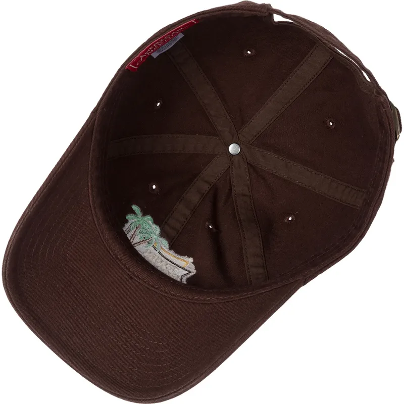 cappellino-curvo-marrone-regolabile-twin-palms-village-ballpark-di-american-needle