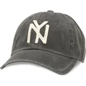 cappellino-curvo-nero-regolabile-archive-dei-new-york-black-yankees-mlb-di-american-needle
