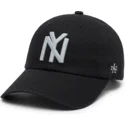 petten-gebogen-zwart-verstelbare-band-ballpark-van-new-york-black-yankees-mlb-van-american-needle