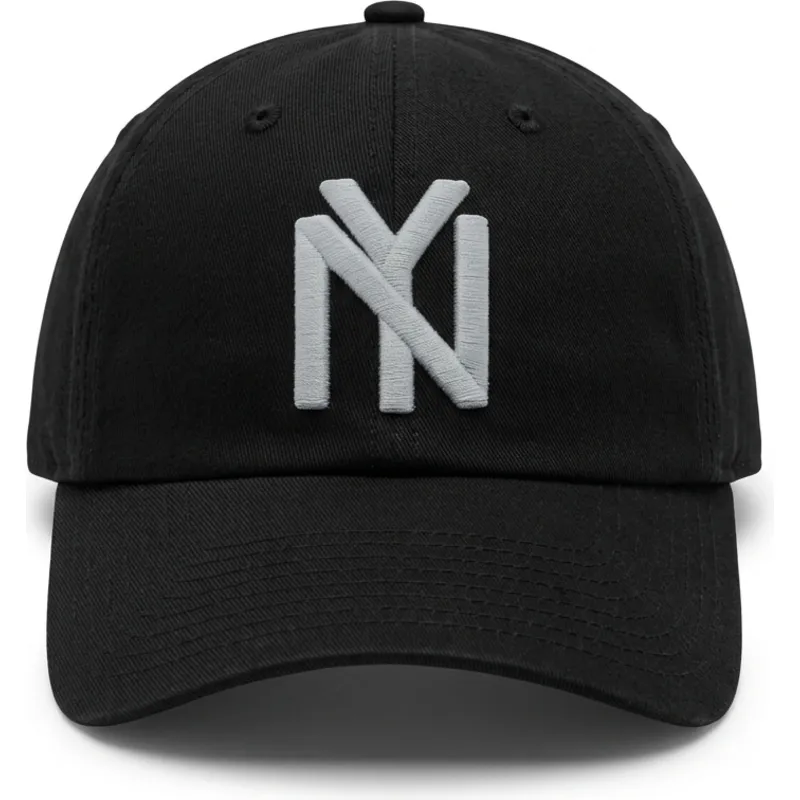 petten-gebogen-zwart-verstelbare-band-ballpark-van-new-york-black-yankees-mlb-van-american-needle