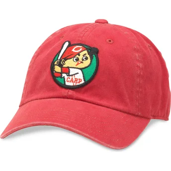 Gorra curva roja ajustable Archive de Hiroshima Toyo Carp de American Needle