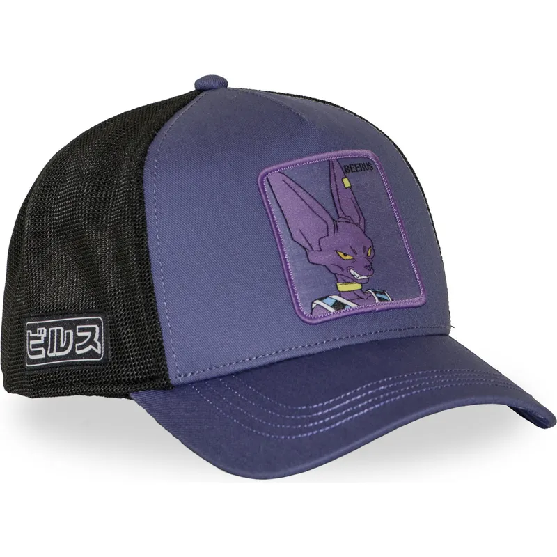 trucker-cap-violett-beerus-dbs8-beeb-dragon-ball-von-capslab