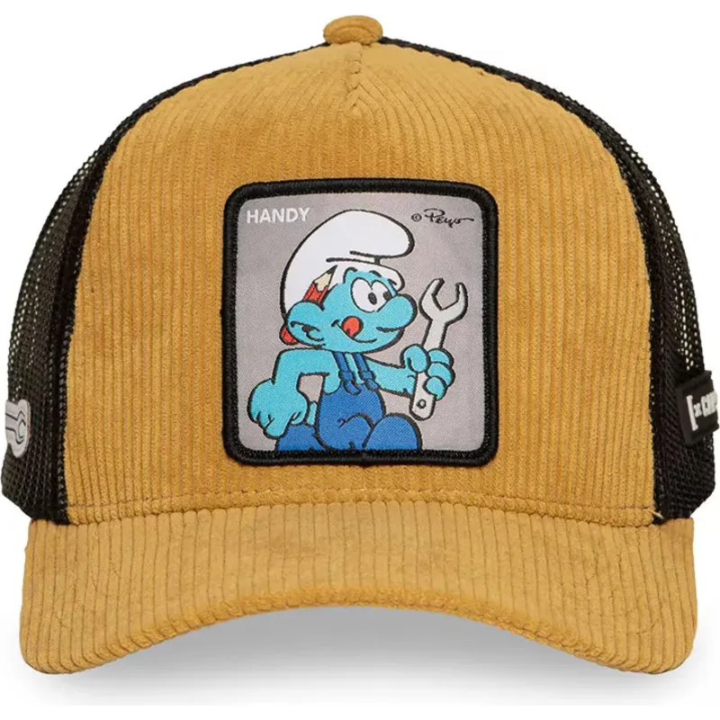 petten-gebogen-bruin-snapback-klussmurfje-de-smurfen-van-capslab