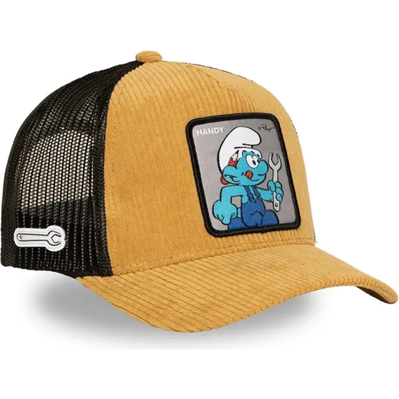 petten-gebogen-bruin-snapback-klussmurfje-de-smurfen-van-capslab