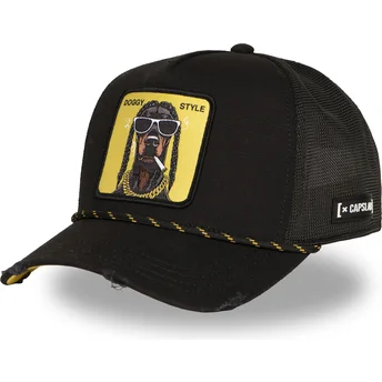 Petten gebogen zwart snapback Doggy Style HIP DOGGYB Hip Hop Dogz van Capslab