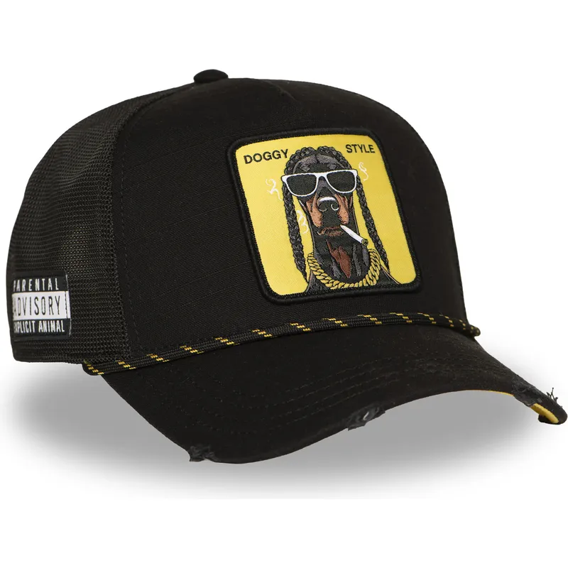 petten-gebogen-zwart-snapback-hip-hop-dogz-van-capslab