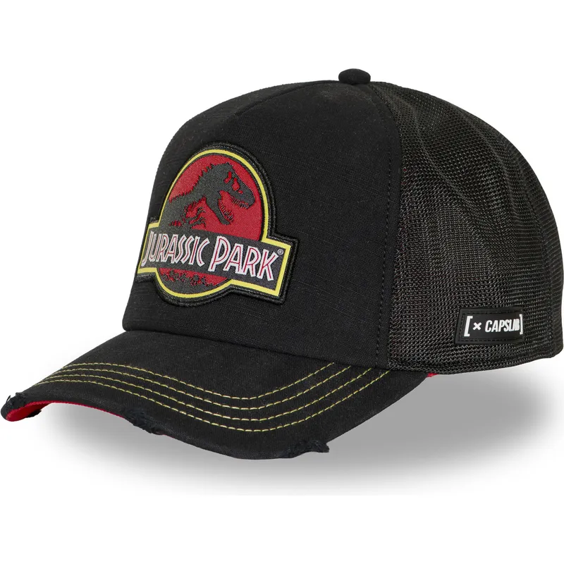 petten-gebogen-zwart-snapback-jurassic-park-van-capslab