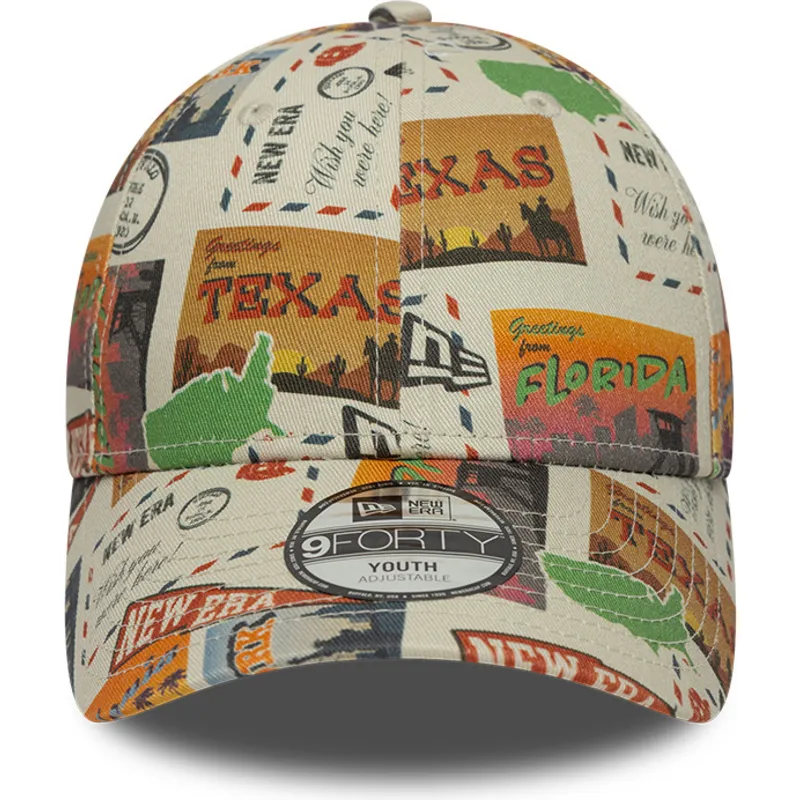 mehrfarbige-verstellbare-gebogene-kappe-fur-kinder-9forty-location-all-over-print-von-new-era