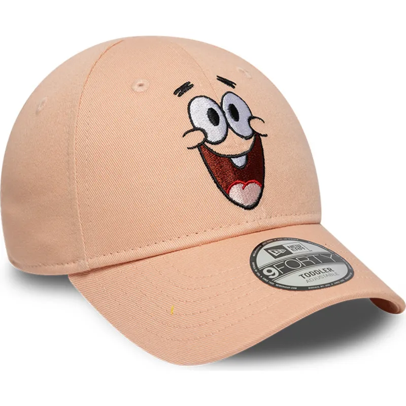 gebogene-rosa-verstellbare-kappe-fur-kinder-9forty-face-patricio-estrella-spongebob-von-new-era