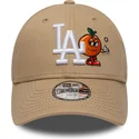 bojd-beige-justerbar-keps-for-barn-9forty-icon-los-angeles-dodgers-mlb-fran-new-era