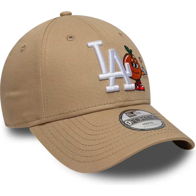 gorra-curva-beige-ajustable-para-nino-9forty-icon-de-los-angeles-dodgers-mlb-de-new-era