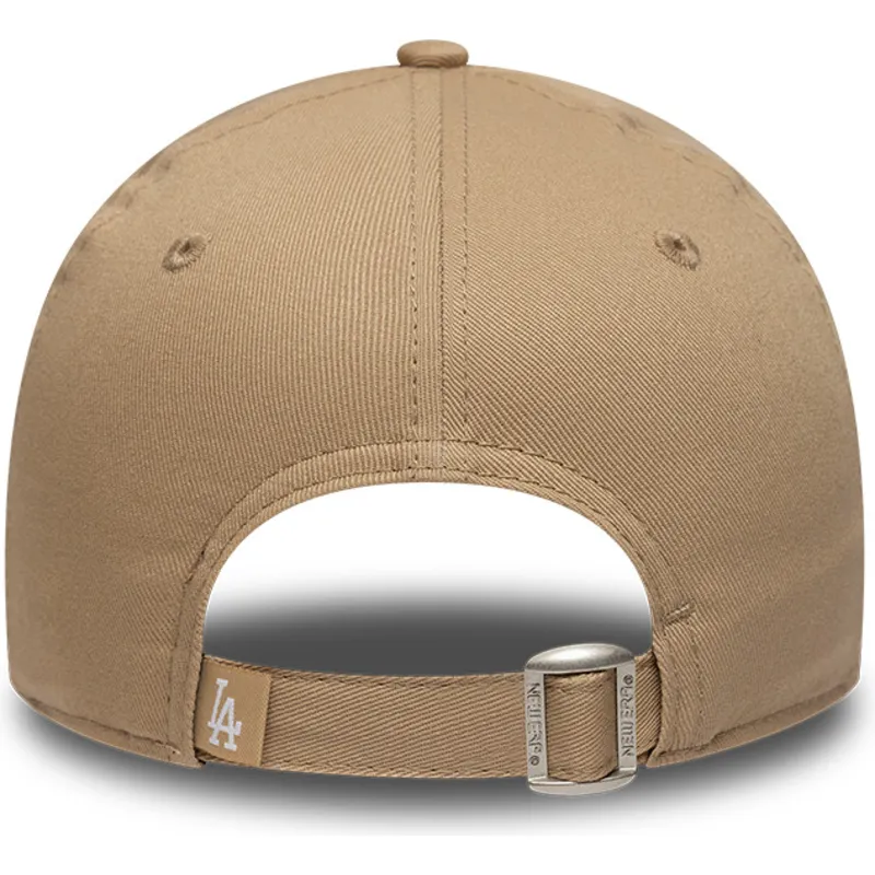 beige-gebogene-verstellbare-kappe-fur-kinder-9forty-icon-der-los-angeles-dodgers-mlb-von-new-era