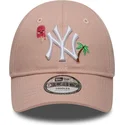 cappellino-curvo-rosa-regolabile-per-bambino-9forty-summer-icon-dei-new-york-yankees-mlb-di-new-era