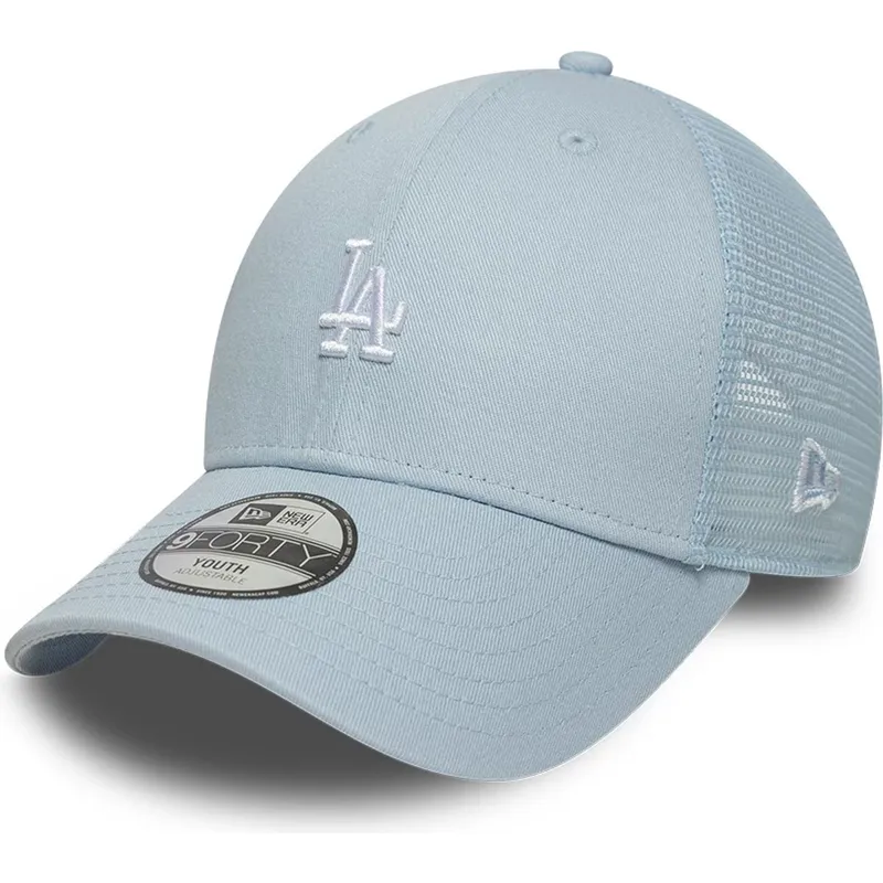 cappellino-trucker-blu-regolabile-per-bambino-9forty-homefield-dei-los-angeles-dodgers-mlb-di-new-era