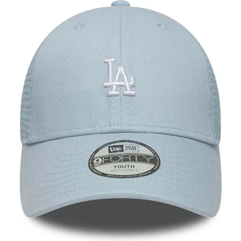 cappellino-trucker-blu-regolabile-per-bambino-9forty-homefield-dei-los-angeles-dodgers-mlb-di-new-era