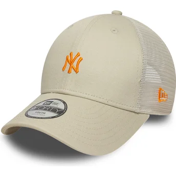 Petten gebogen beige verstelbare band voor kinderen 9FORTY Homefield van New York Yankees MLB van New Era