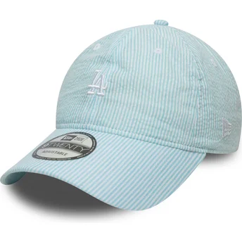 Gorra curva azul ajustable 9TWENTY Seersucker de Los Angeles Dodgers MLB de New Era
