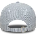 petten-gebogen-marineblauw-verstelbare-band-9twenty-seersucker-van-new-york-yankees-mlb-van-new-era