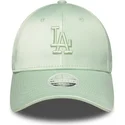 petten-gebogen-groen-verstelbare-band-9forty-bow-back-satin-van-los-angeles-dodgers-mlb-van-new-era