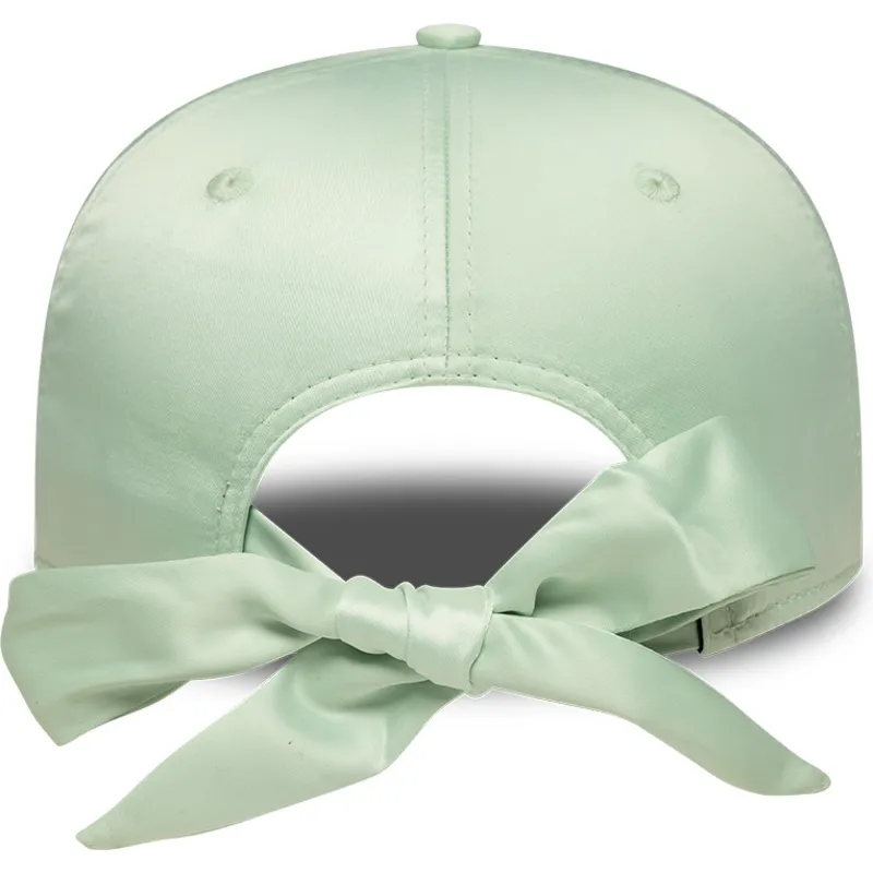 petten-gebogen-groen-verstelbaar-9forty-bow-back-satin-van-los-angeles-dodgers-mlb-van-new-era