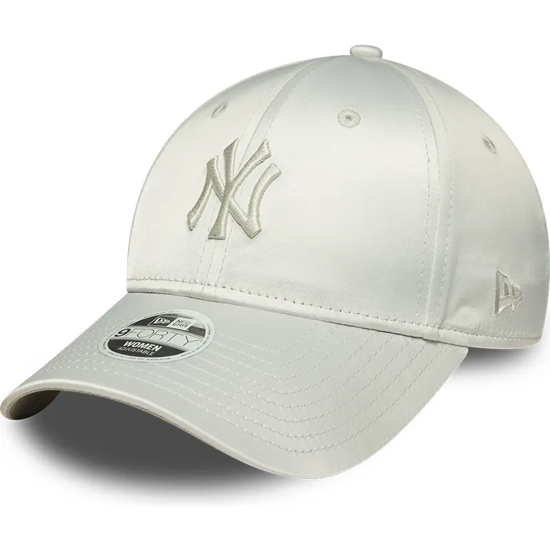 petten-gebogen-groen-verstelbaar-9forty-bow-back-satin-van-new-york-yankees-mlb-van-new-era