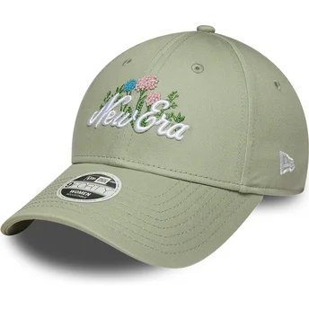 Petten gebogen groen verstelbare band 9FORTY Beaded van New Era