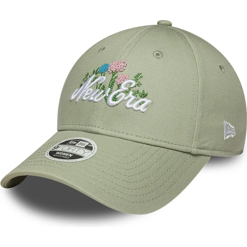 petten-gebogen-groen-verstelbaar-9forty-beaded-van-new-era