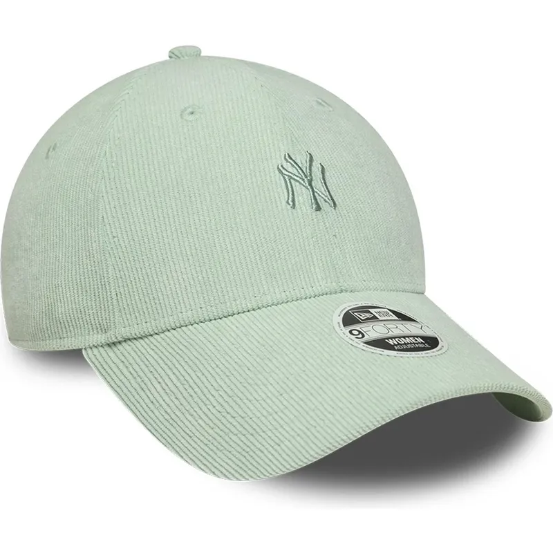 petten-gebogen-groen-verstelbaar-9forty-mini-cord-van-new-york-yankees-mlb-van-new-era