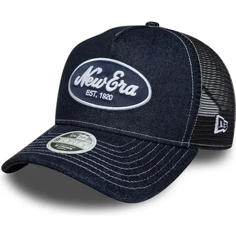 Petten gebogen marineblauw snapback 9FORTY M-Crown van New Era