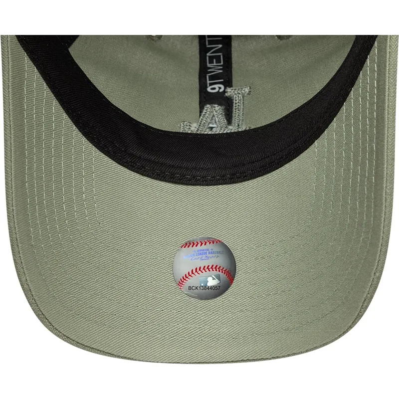 cappellino-curvo-verde-regolabile-con-logo-verde-da-donna-9twenty-midi-linen-dei-los-angeles-dodgers-mlb-di-new-era